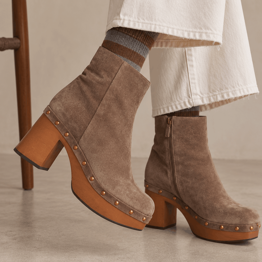 Botín Miss Olivia Eva Suede Taupe