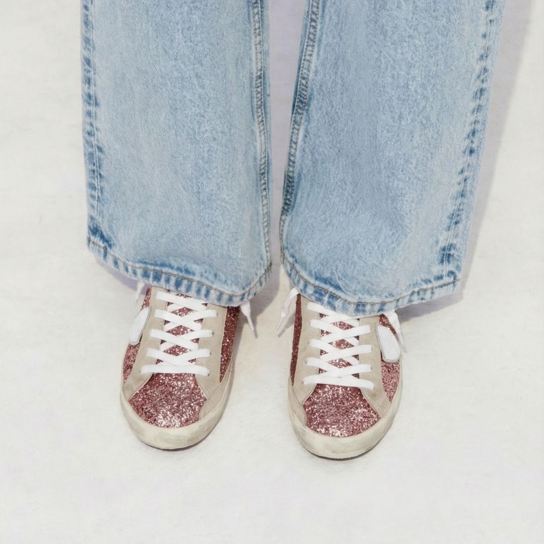 Sneaker Philippe Model PRSX Lentejuelas rosa