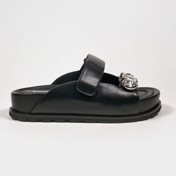Jeannot Nappa Black sandals