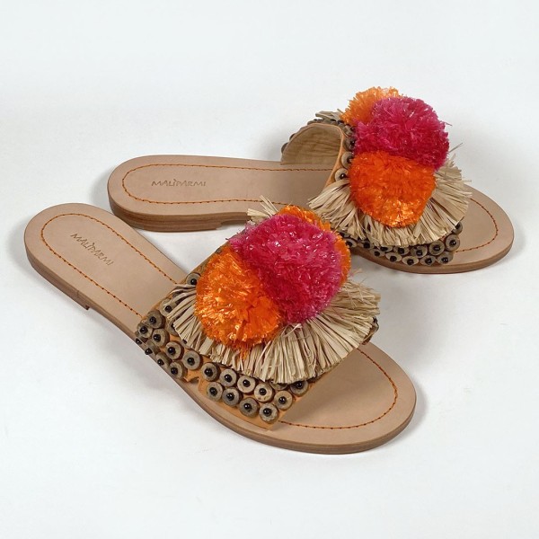 Maliparmi Pompoms Cater sandals