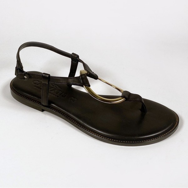 Greek Caryatis black and gold sandals