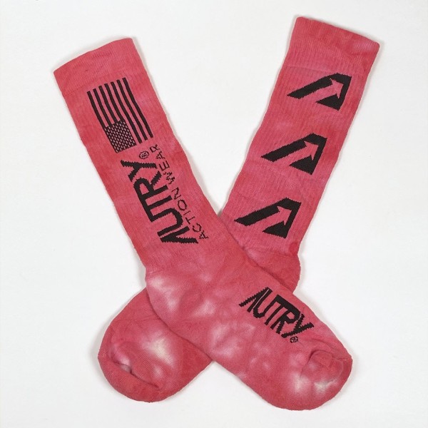 Autry tie-dye pink unisex socks