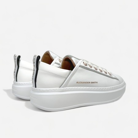 Alexander Smith Wembley white silver sneaker