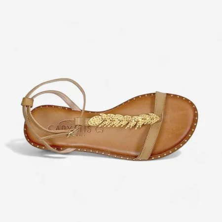 Caryatis Camel Gold Sandal