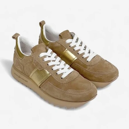 Kennel & Schmenger tonic brown and gold sneaker