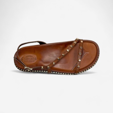 Caryatis Chocolate Studded sandal