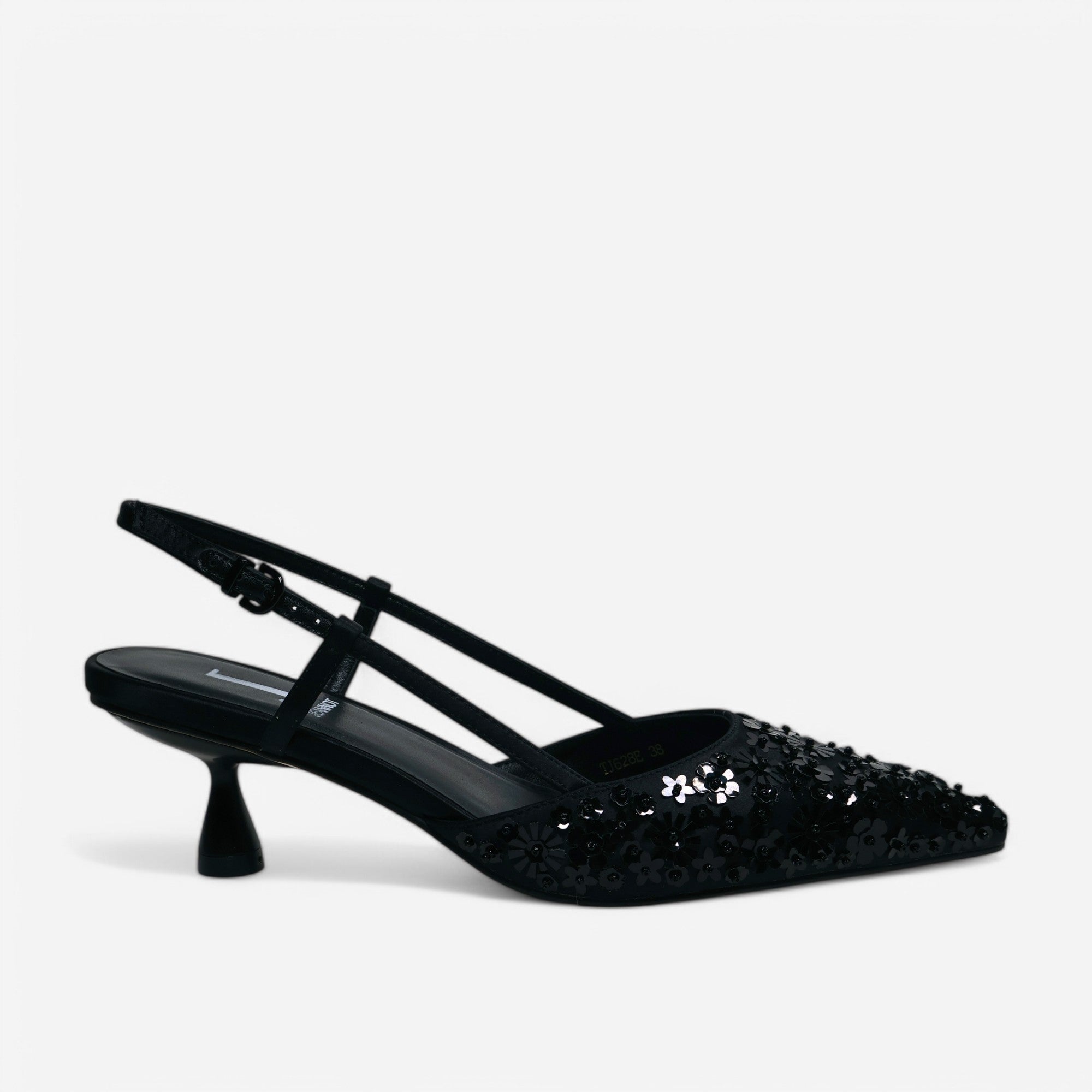 Sandalia Jeannot Raso Black Lentejuelas