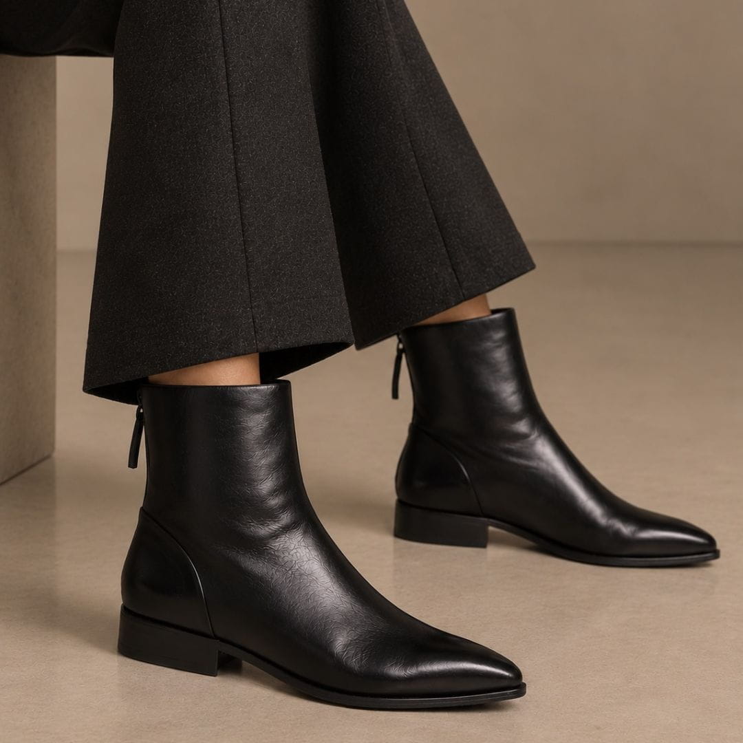 Botín Jeannot Vitello Nero Dallas