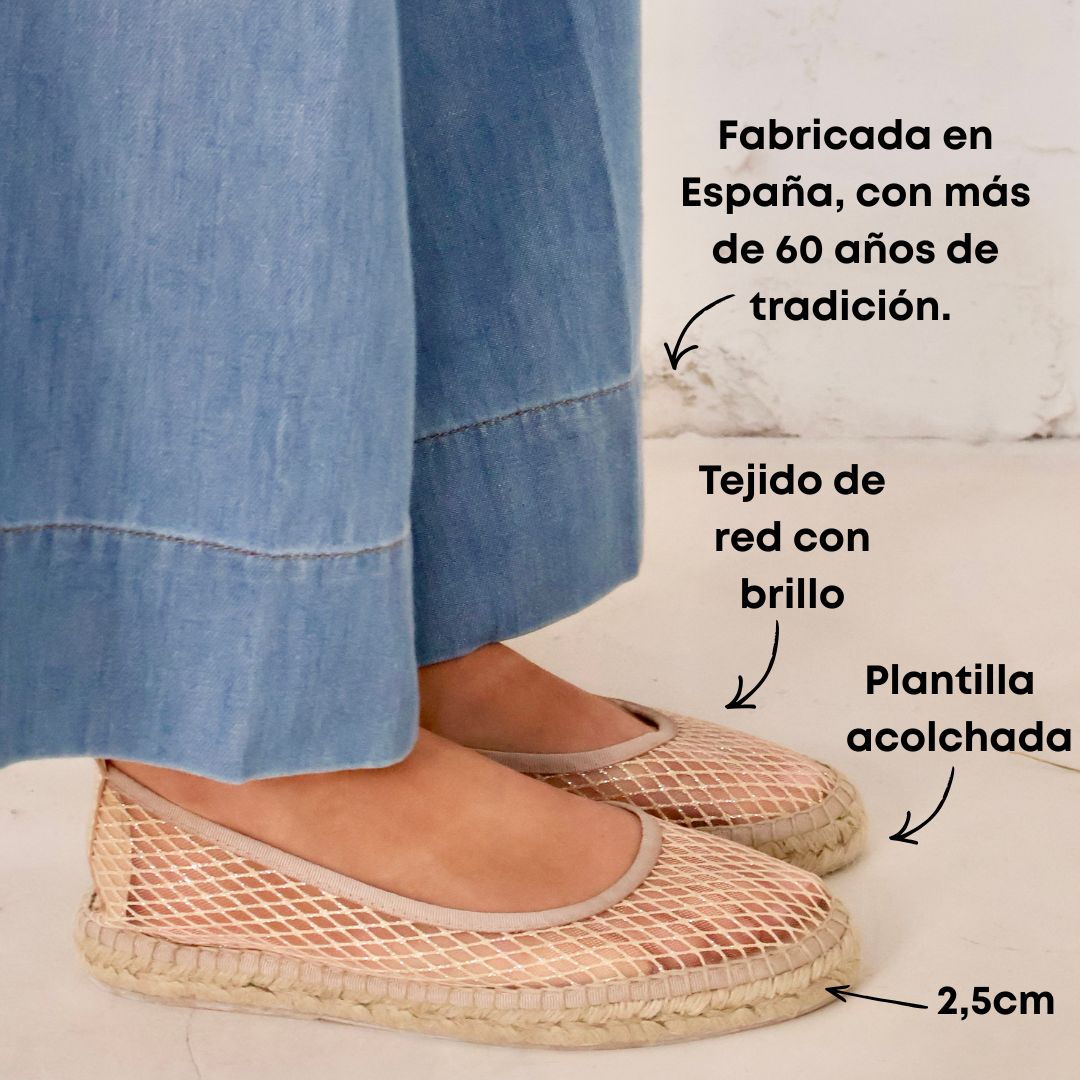 Alpargata Tretze Teresa Bailarina platino