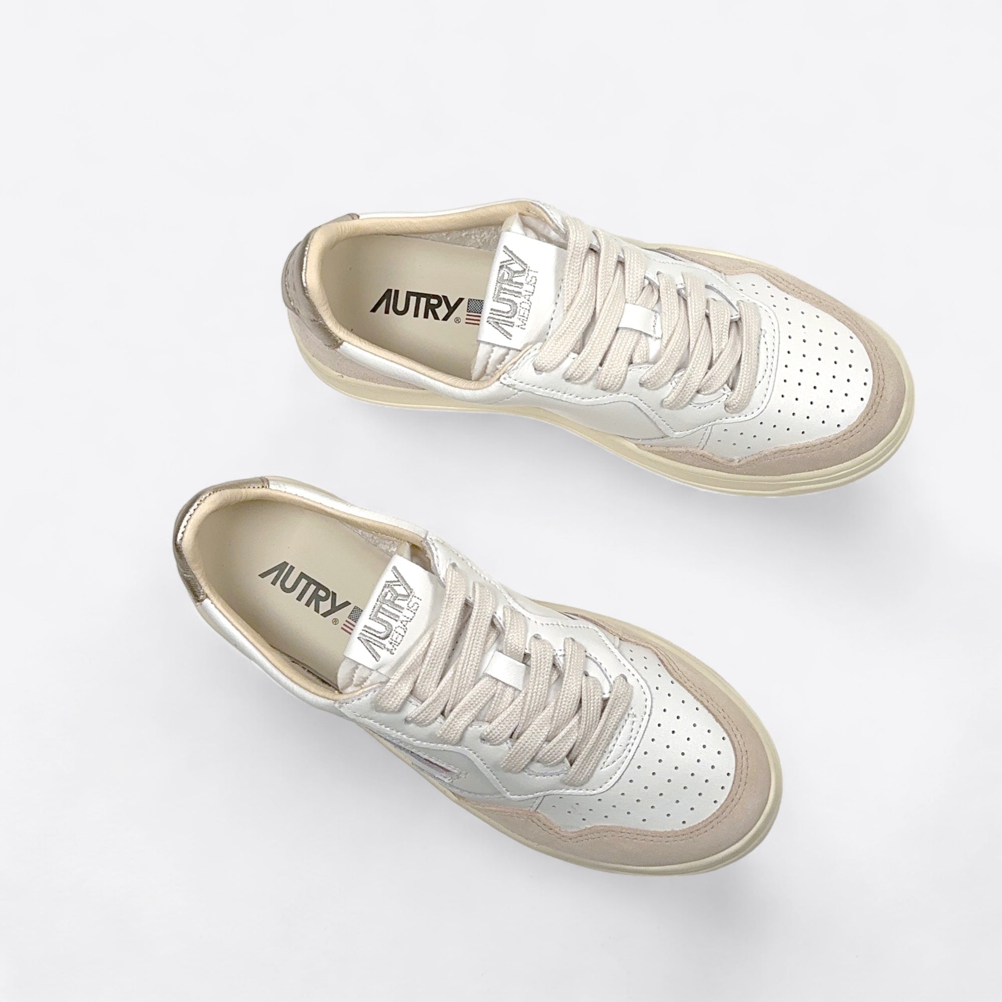 Sneaker Autry medalist white gold