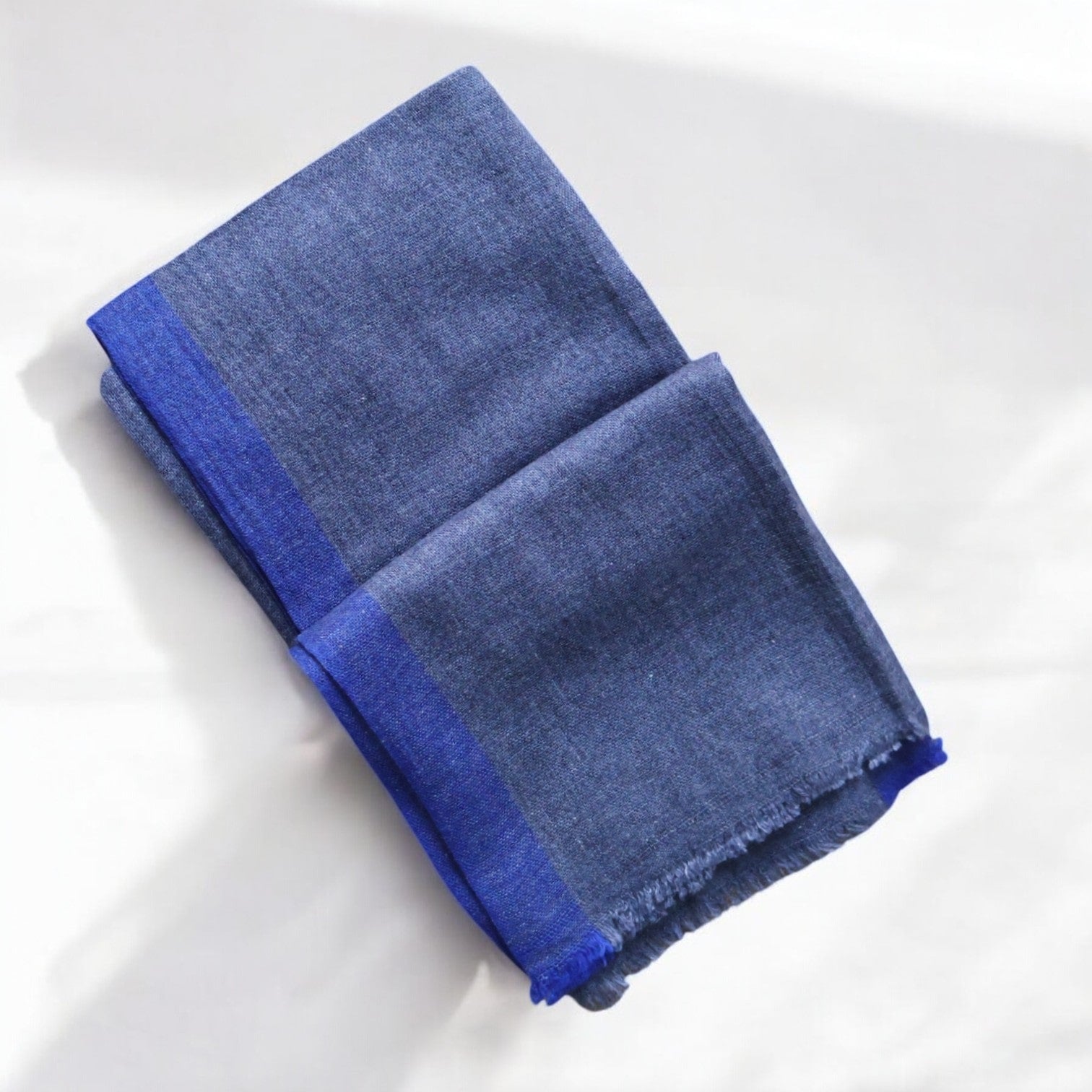 Pashmina Cashmere raya azul