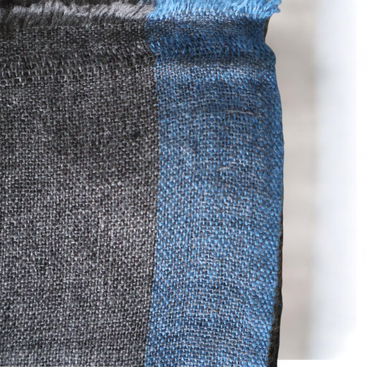 Pashmina Cashmere gris y azul