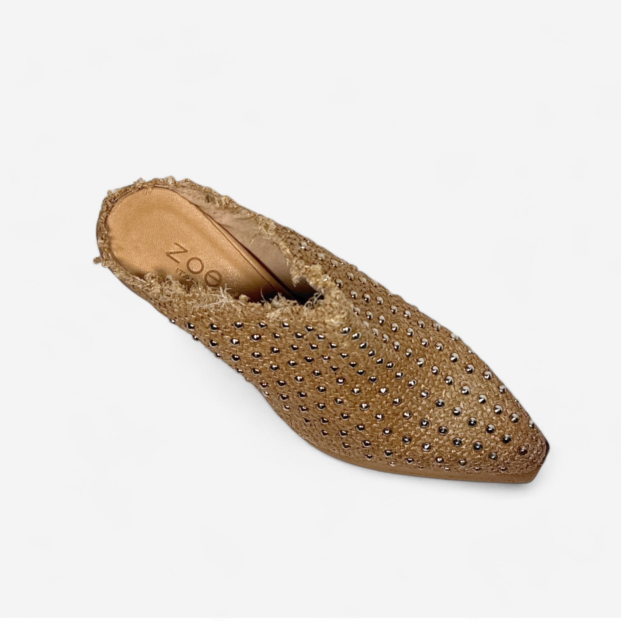 Zoe clogs Cayo raffia camel