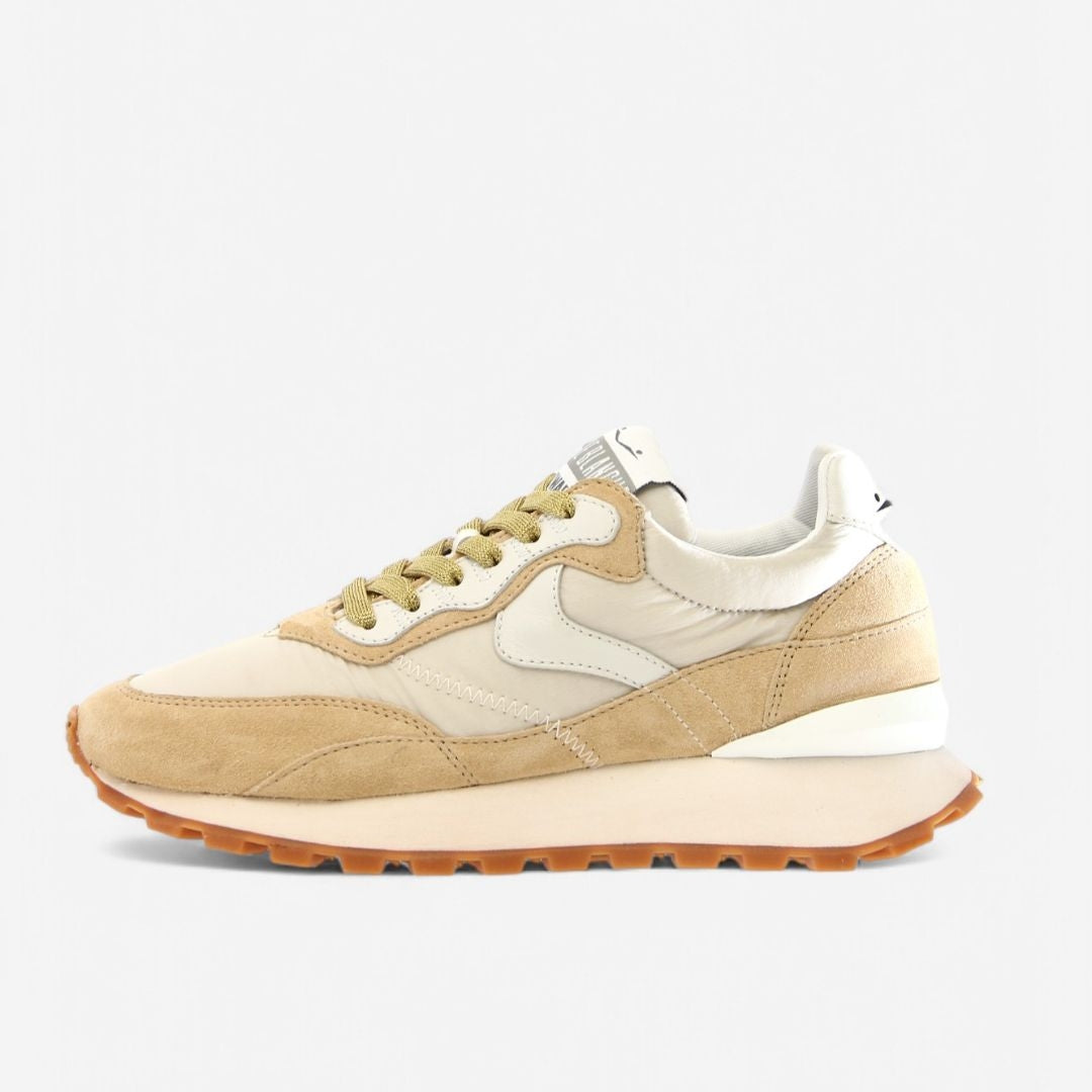 Sneaker Voile Blanche Qwark Beige