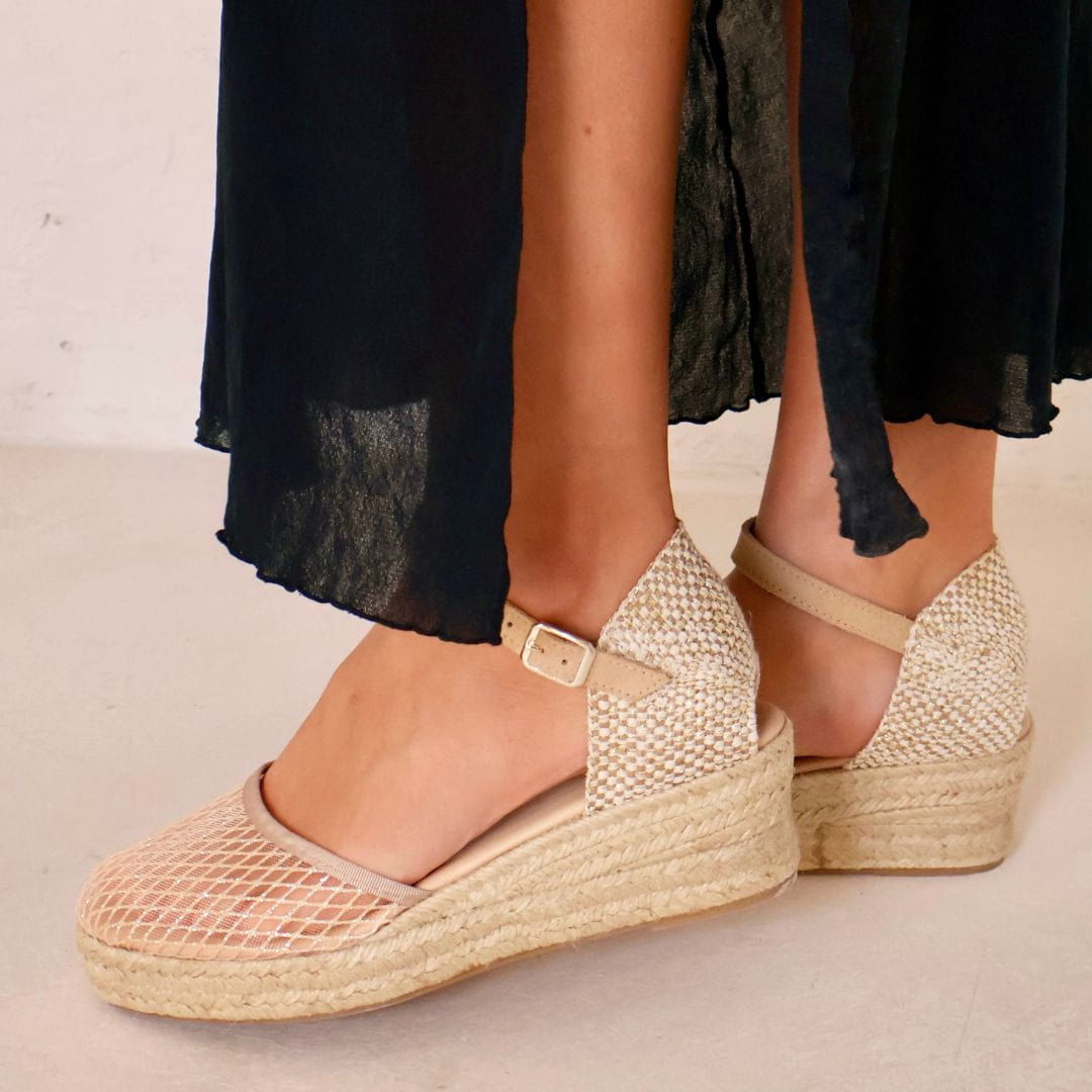 Alpargata Teresa cuña Platino