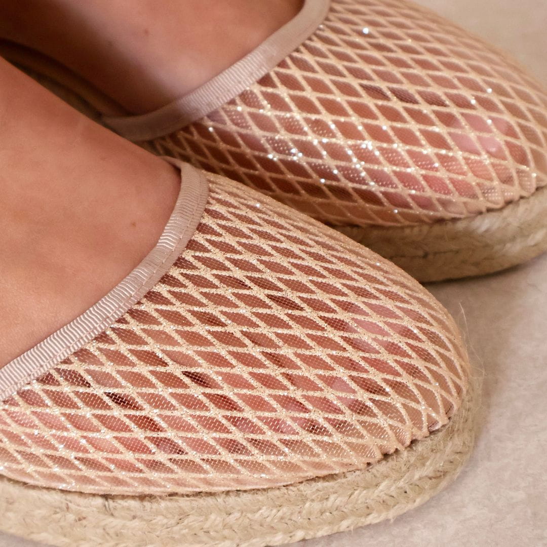 Alpargata Teresa cuña Platino