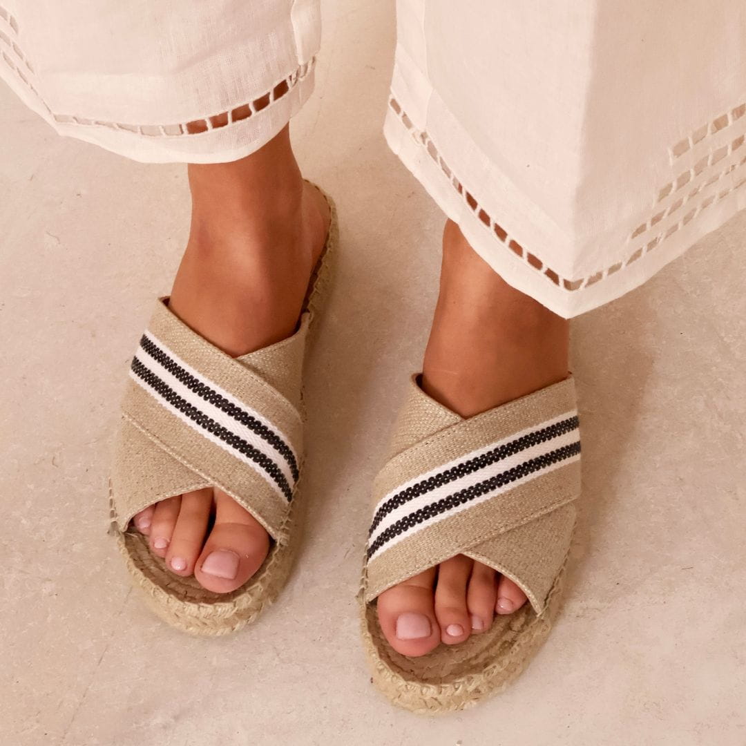 Alpargata Tretze Pala Rayas Natural