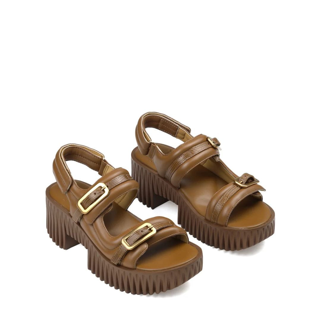 Sandalia 4CCCCEES Plia Kiko Brown