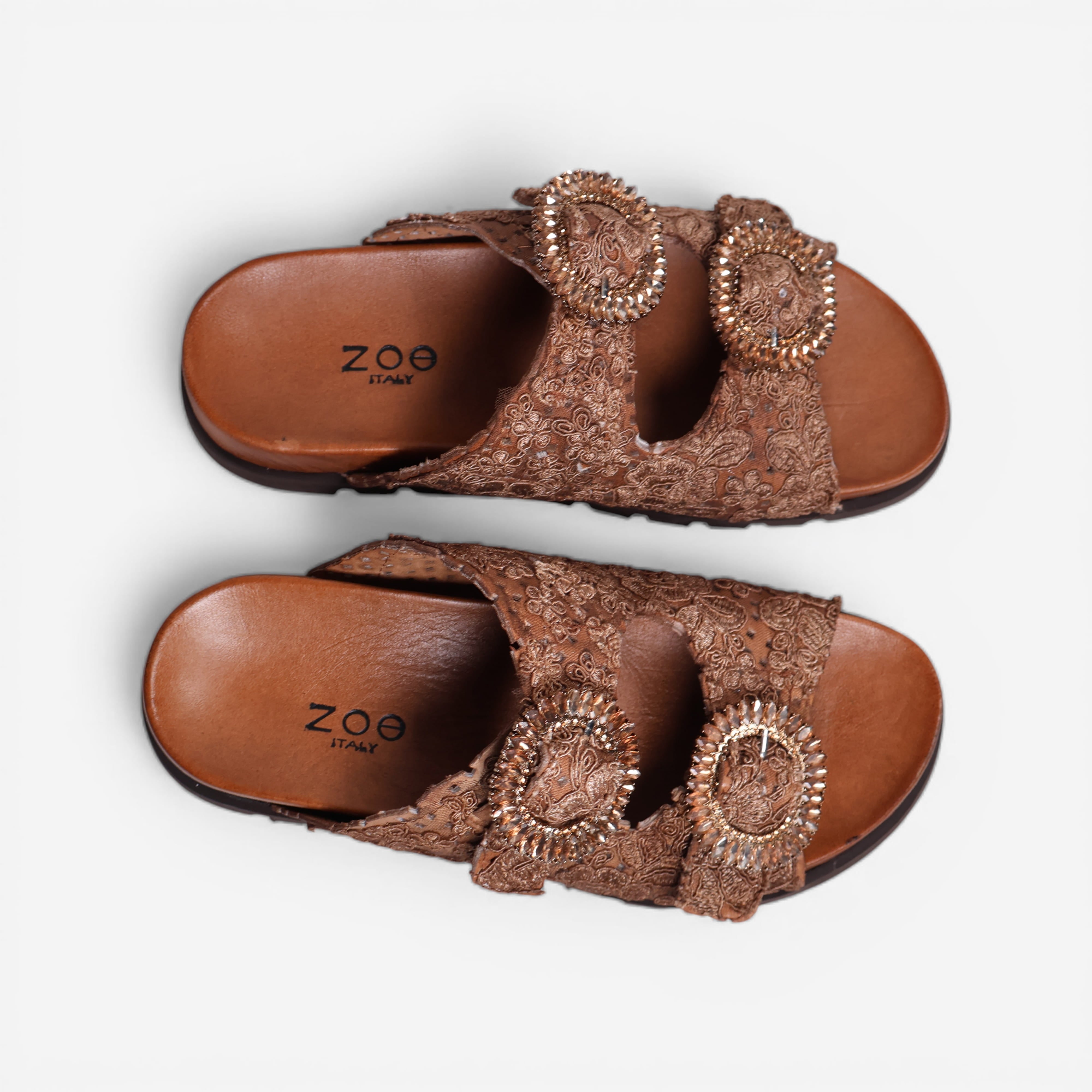 Sandalia Zoe Sun Macrame Cuoio