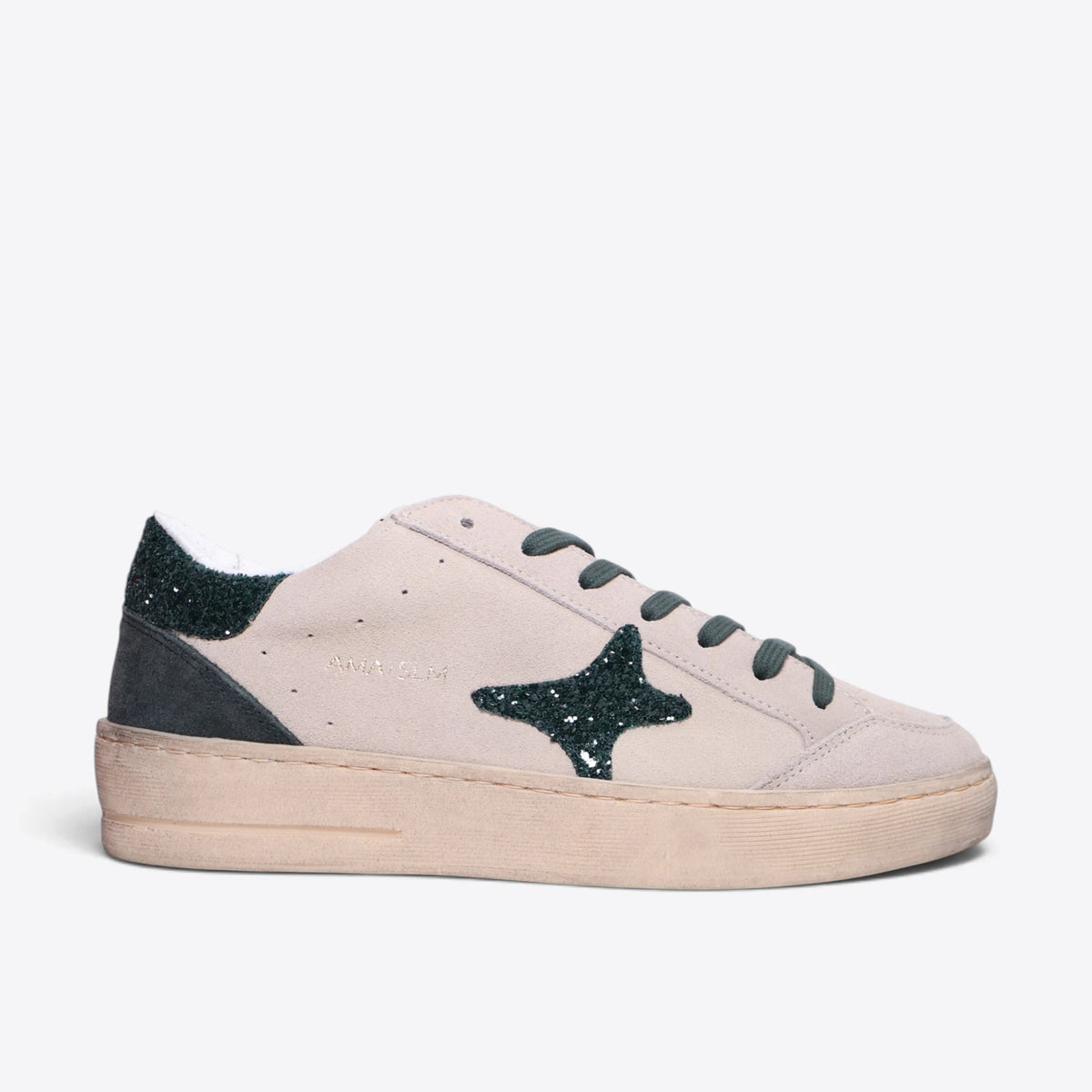 Sneaker Ama Brand gris piedra y verde