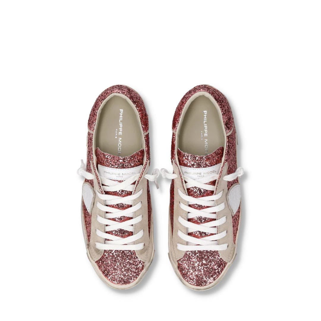 Sneaker Philippe Model PRSX Lentejuelas rosa
