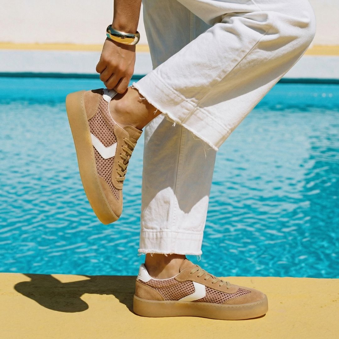 Sneaker Voile Blanche Mind Rose