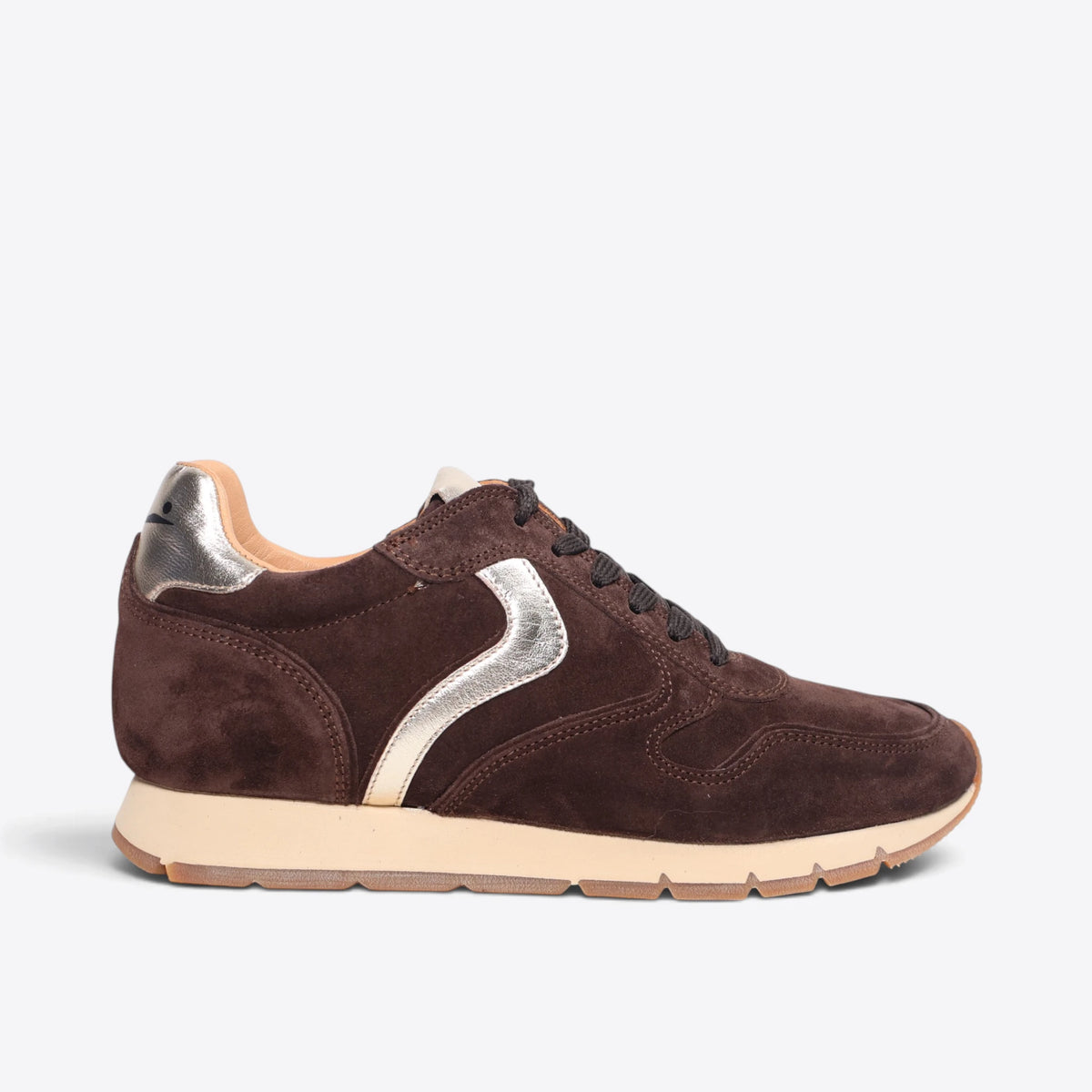 Voile Blanche Julia Dark Brown-Platinum sneaker