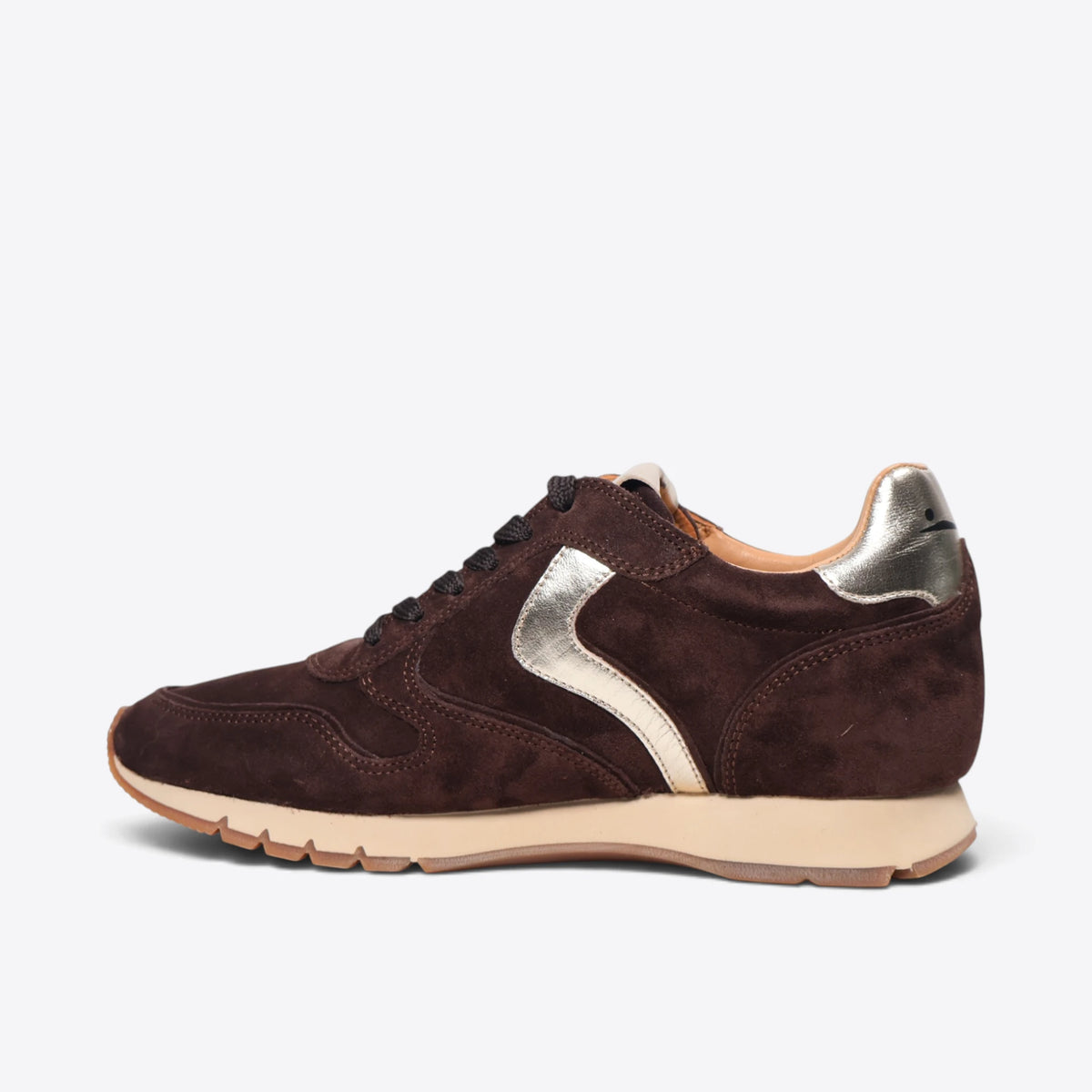 Voile Blanche Julia Dark Brown-Platinum sneaker