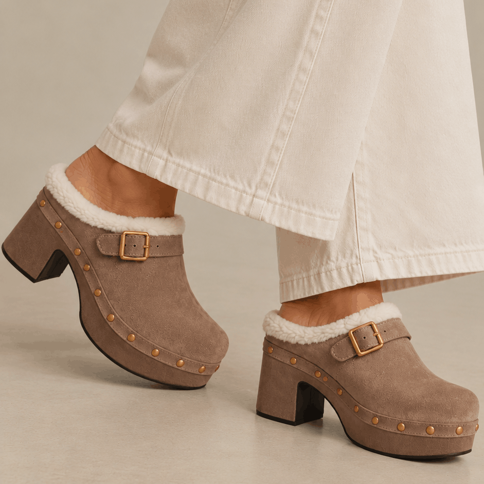 Zueco Miss Olivia Mina Ante Taupe