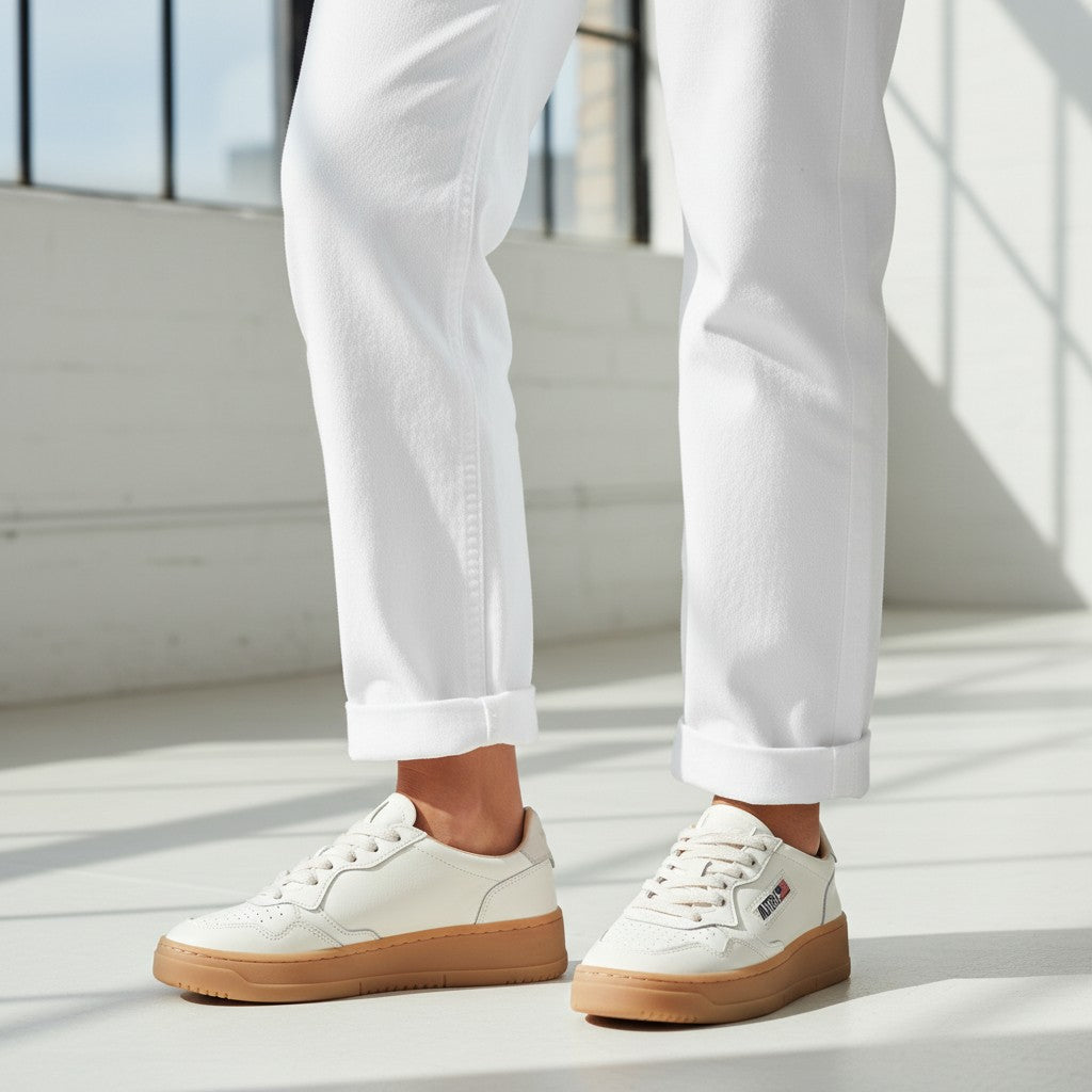 Sneaker Autry Medalist white-camel